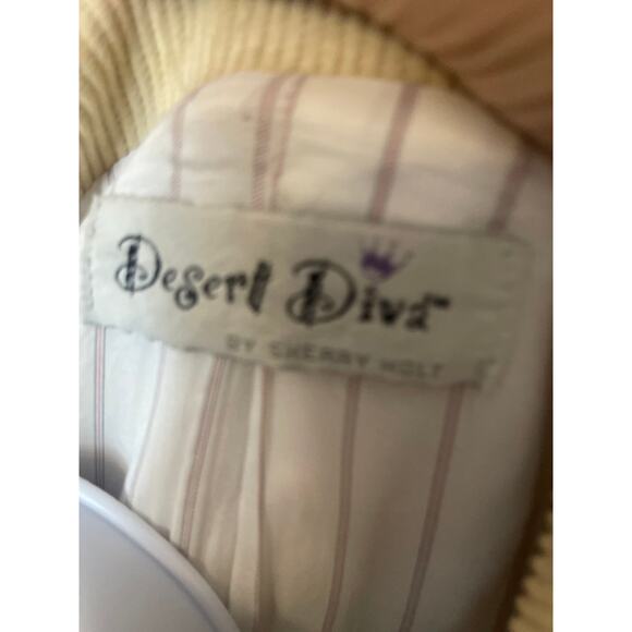 Desert Diva by Sherry Holt 2-Piece Corduroy Blazer & Pinstripe Skirt Set - Picture 5 of 10